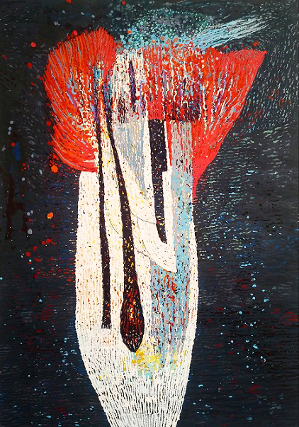 Helmut Fian, Acryl auf Papier